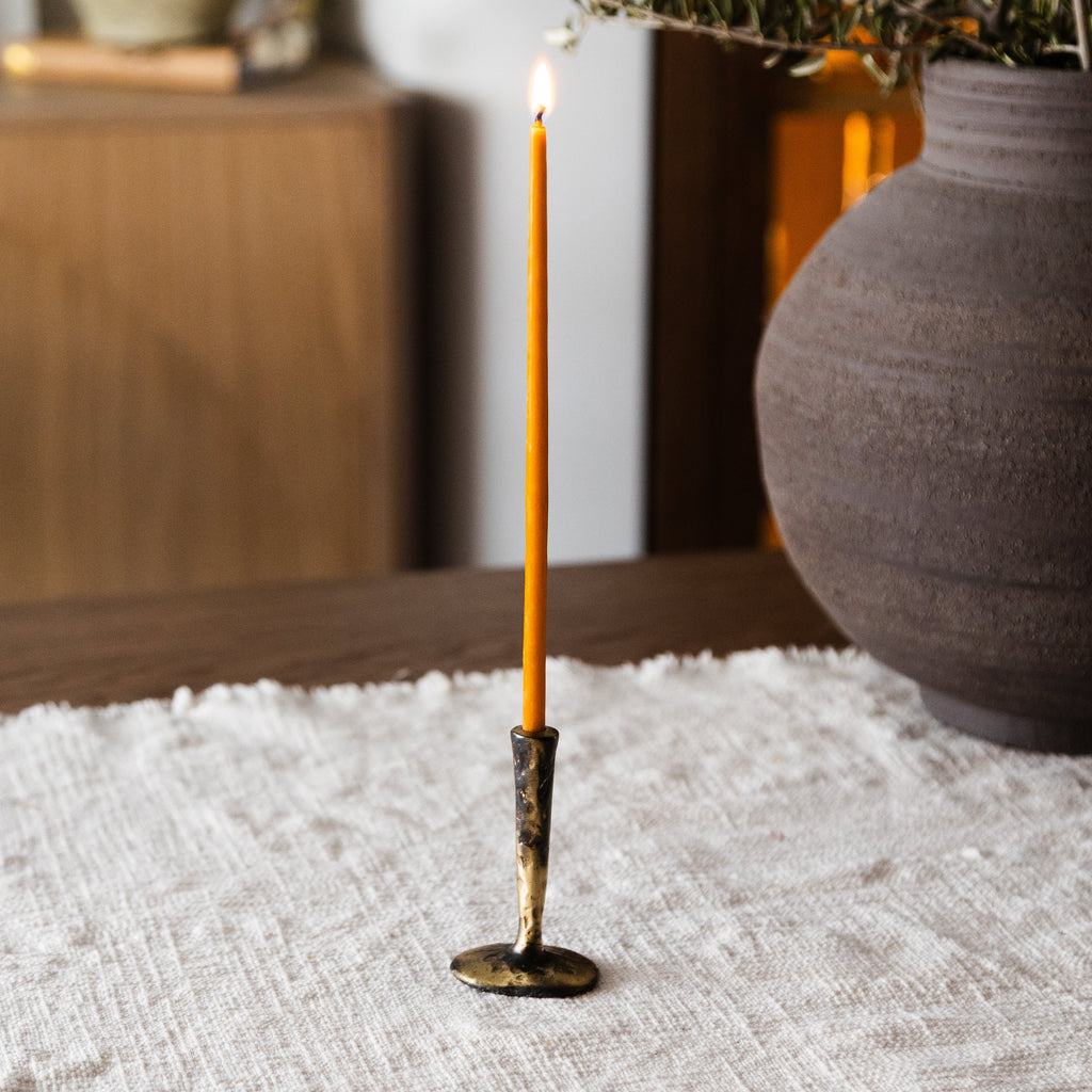 Mini Antique Brass Candlestick