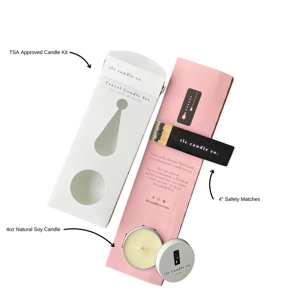 2oz Travel Candle with Matches - Pomme Cider