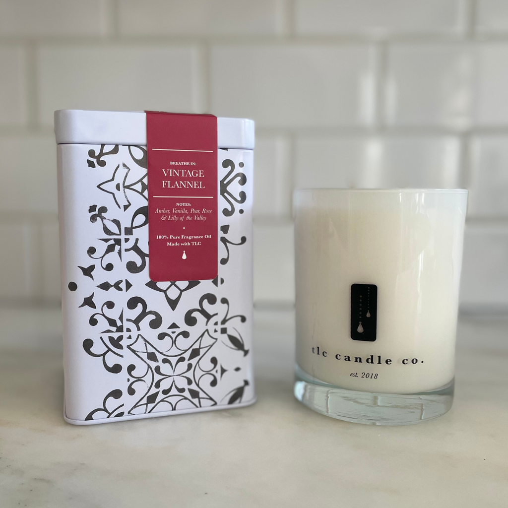 Vintage Flannel - Amber Vanilla and Pear Soy Candle