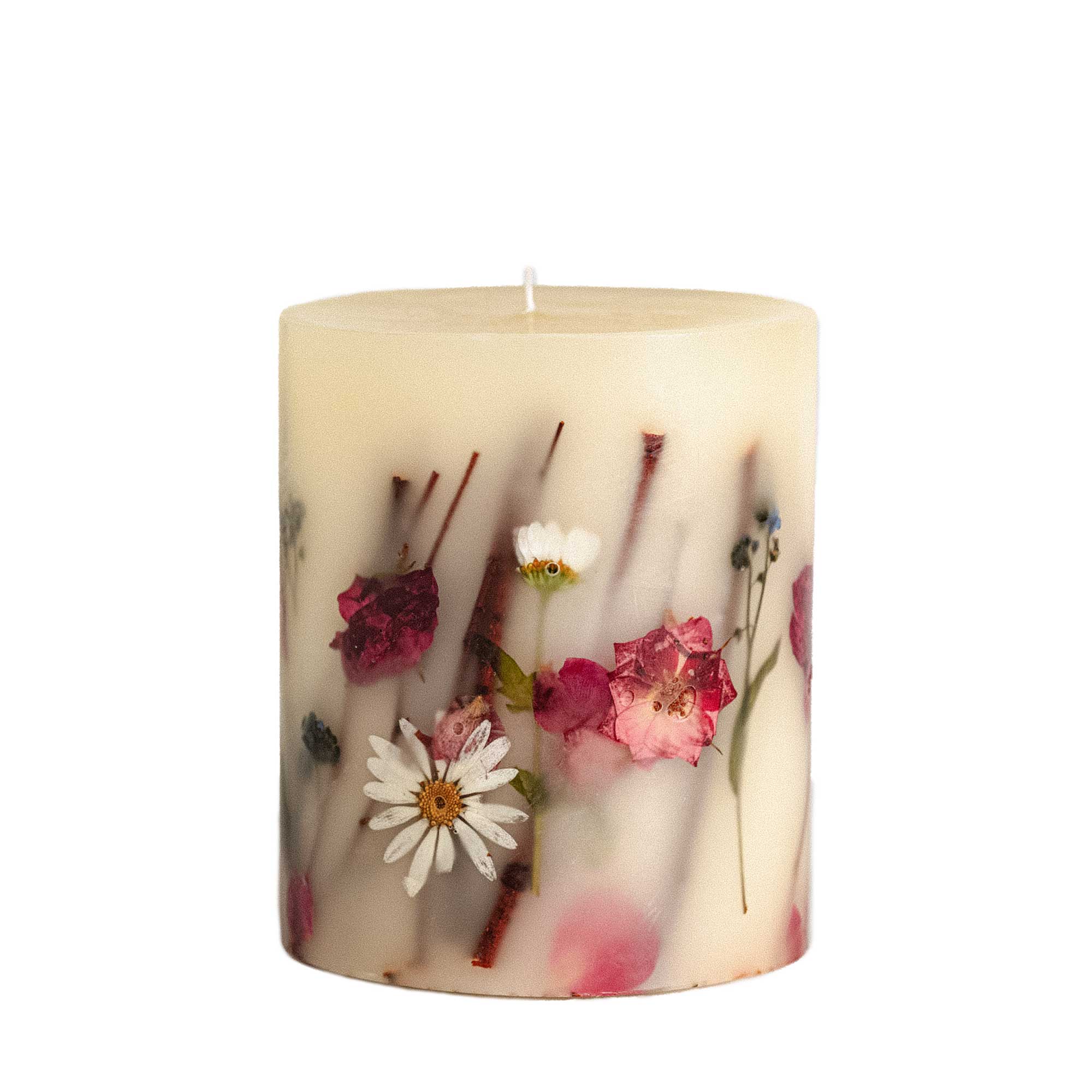 Apricot Rose Small Round Botanical Candle