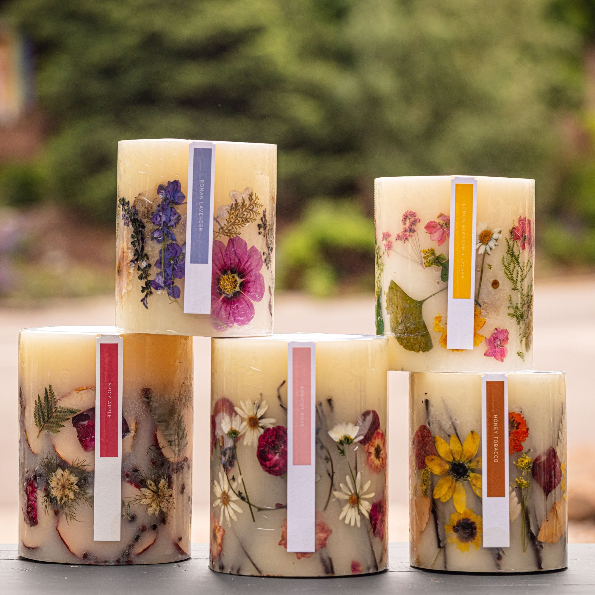 Roman Lavender Small Round Botanical Candle