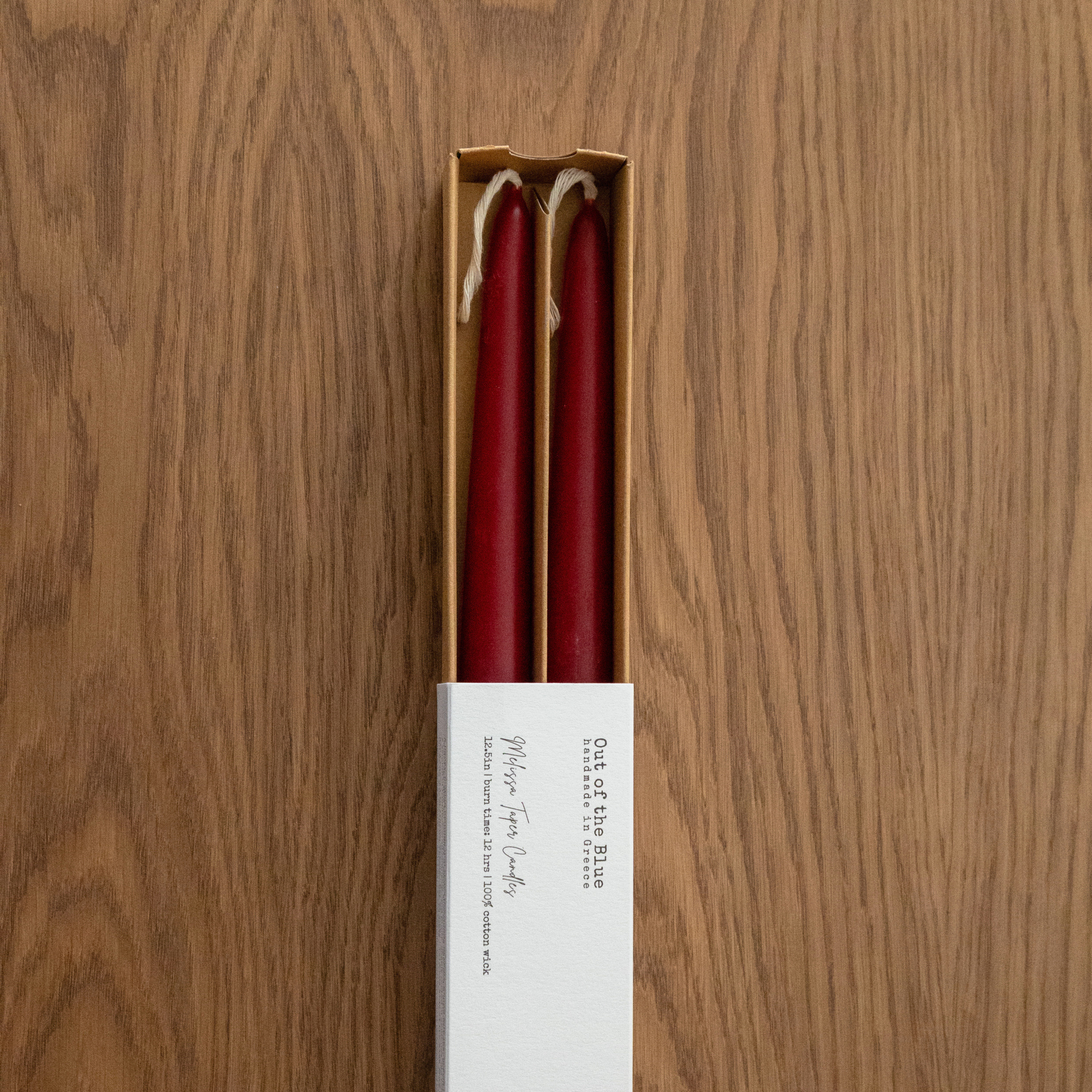 Melissa Taper Beeswax Candles - Set of 2