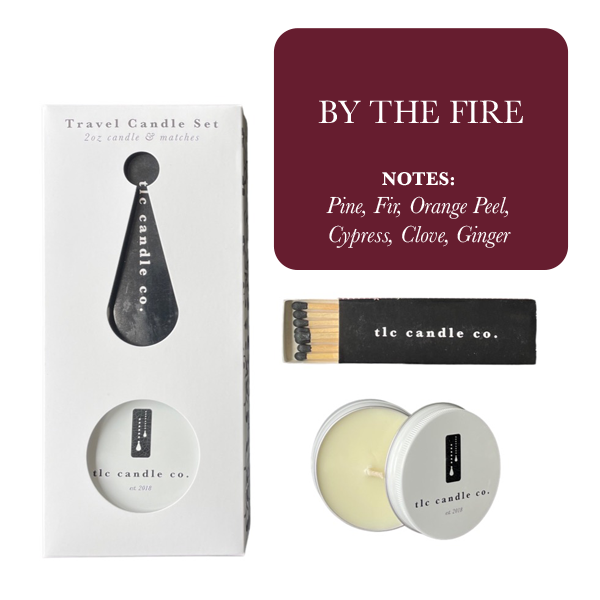 2oz Travel Candle with Matches - By The Fire