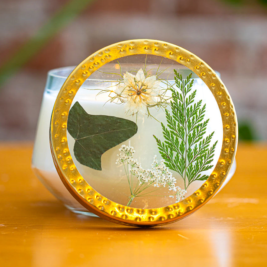 Forest Large Pressed Floral Candle