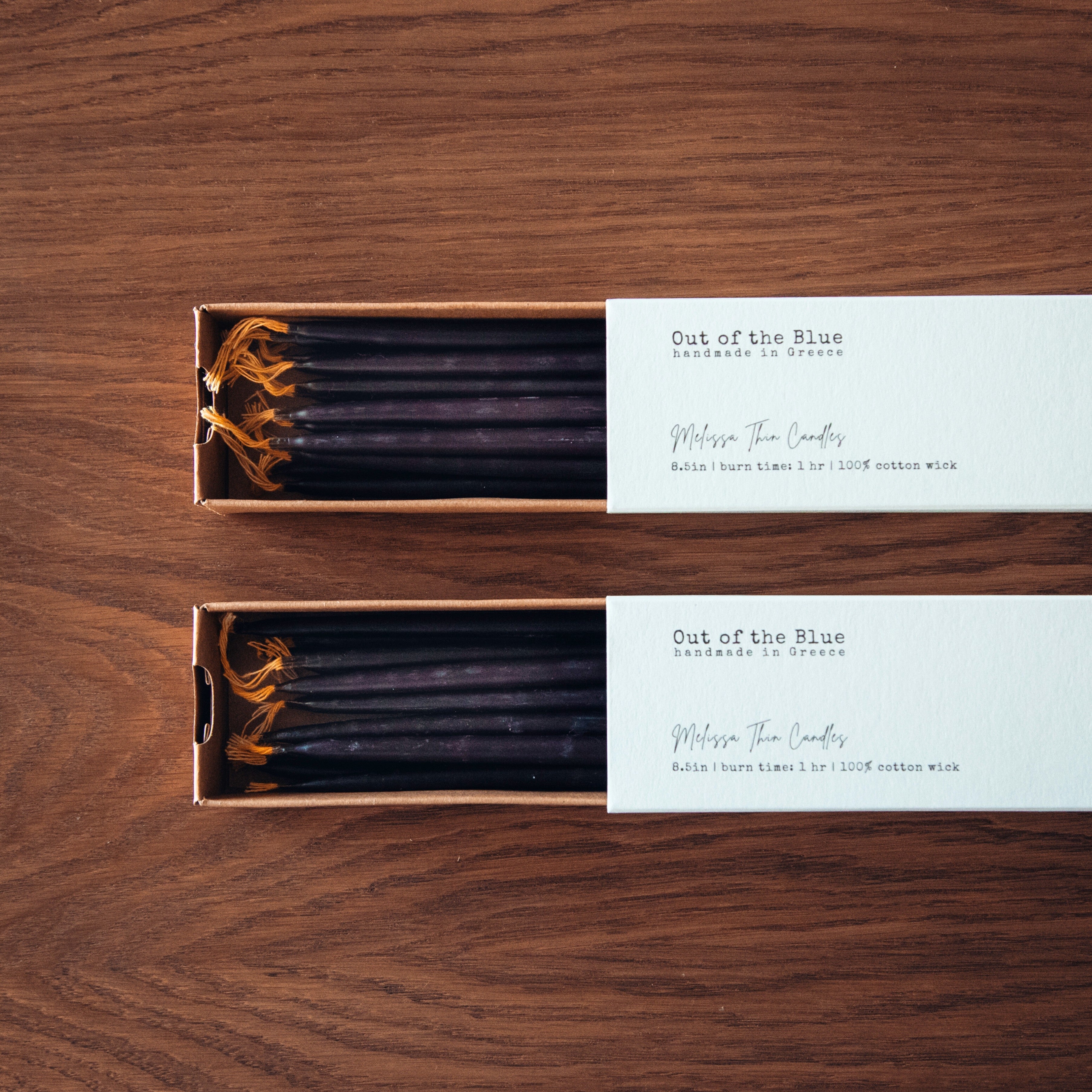 Melissa Beeswax Thin Tapers - Set of 15