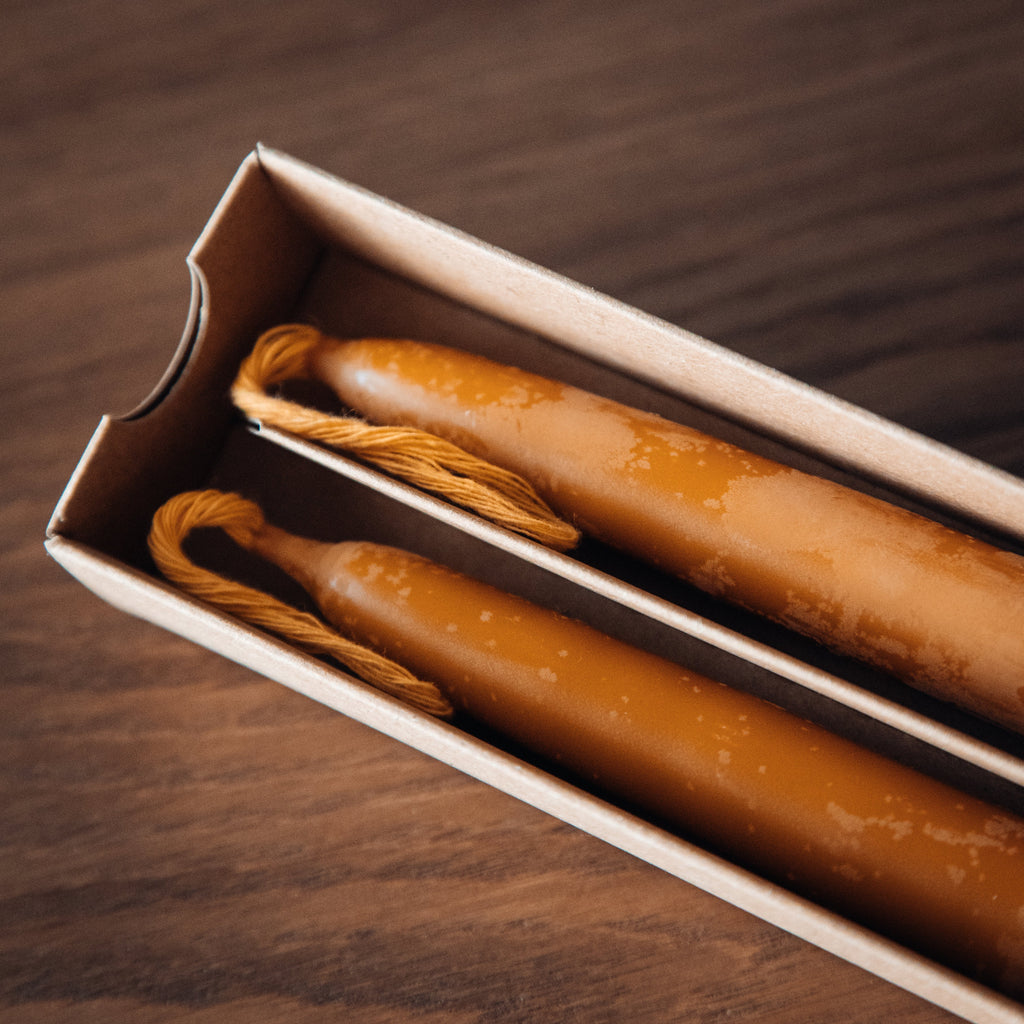 Melissa Taper Beeswax Candles - Set of 2