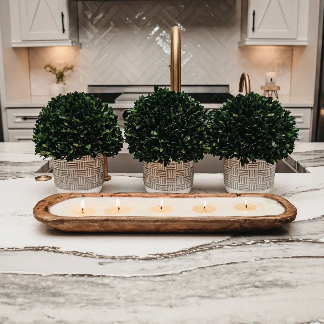 5-Wick Dough Bowl Soy Candle - White Tea