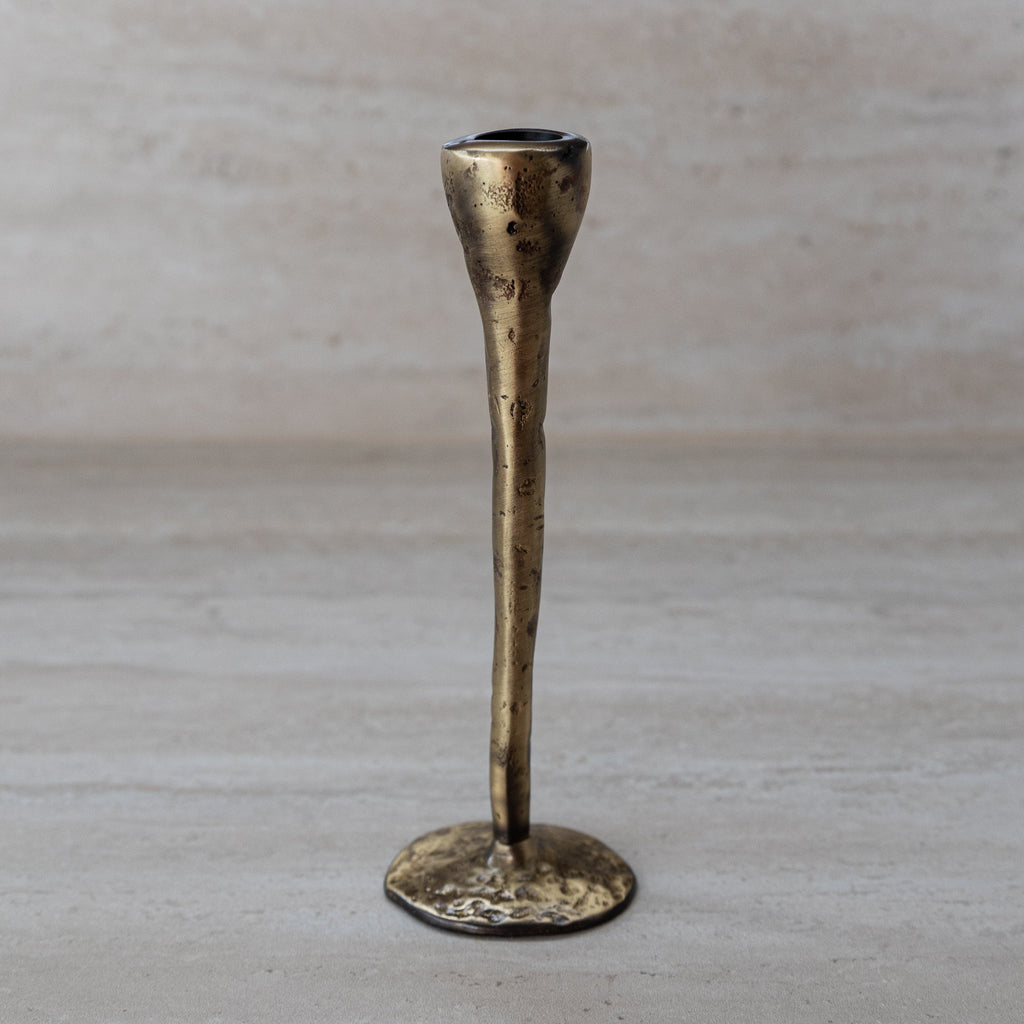 Antique Brass Candlesticks - Set of 3