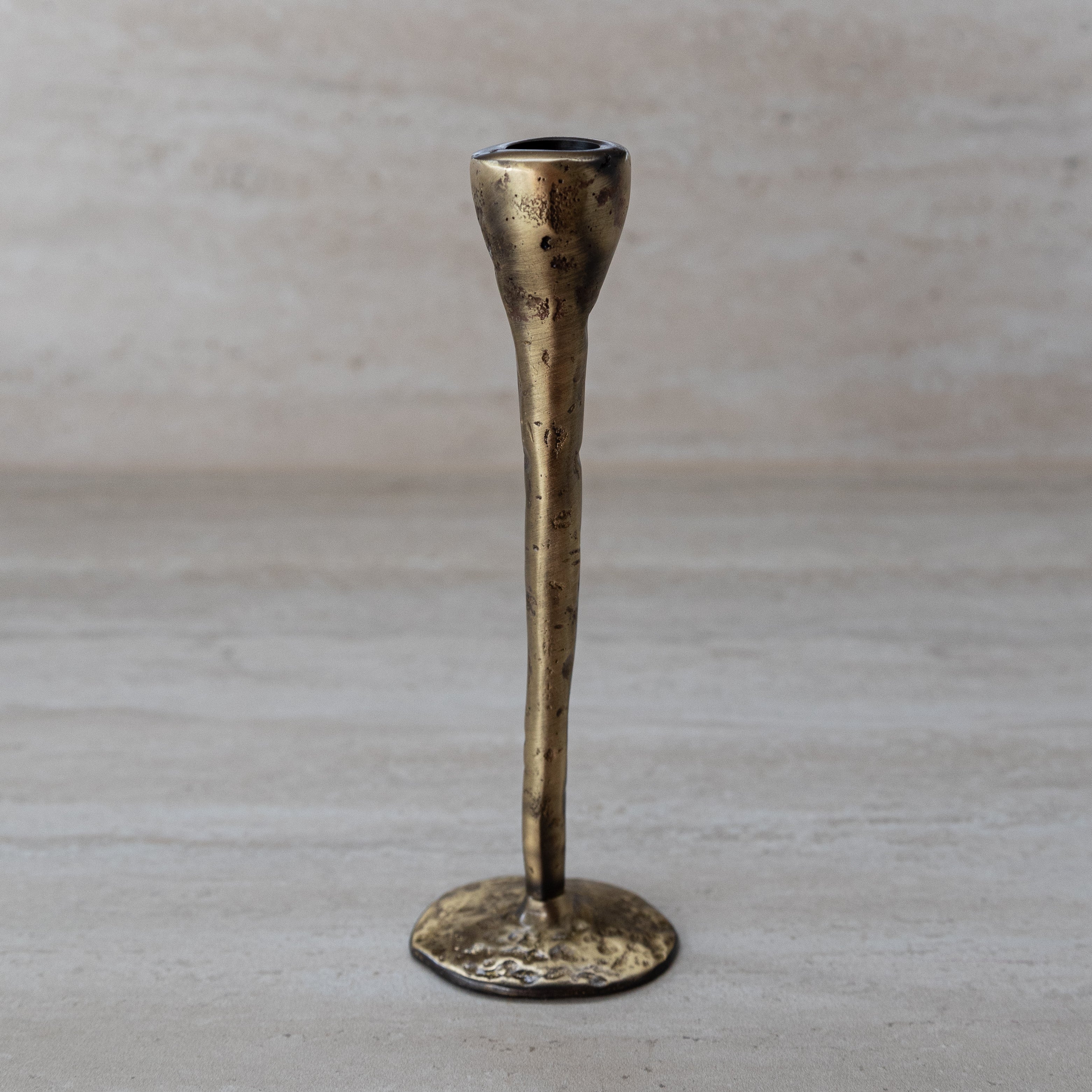 Antique Brass Candlesticks - Set of 3